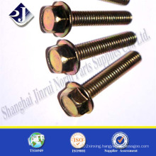 Yellow Zinc Hex Flang Bolt